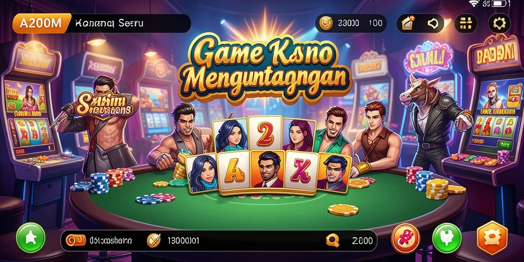 Screenshot utama A200M menampilkan gameplay Kasino yang menarik.