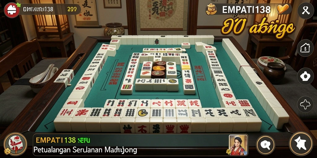 Screenshot utama EMPATI138 menampilkan gameplay menarik dalam permainan Mahjong.