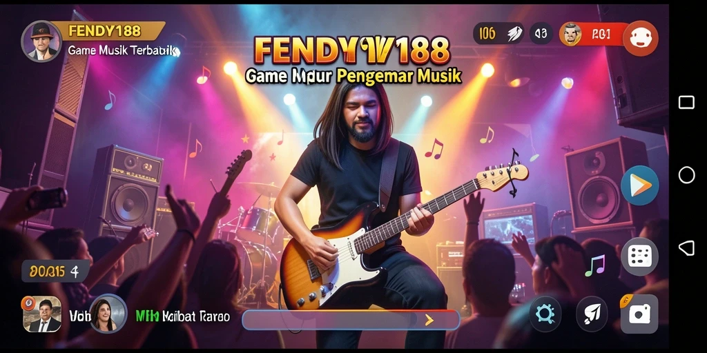 Tampilan utama FENDY188 dengan gameplay musik yang seru.