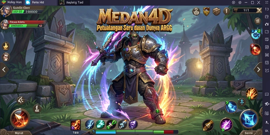 Screenshot gameplay MEDAN4D dengan aksi pertempuran menegangkan.
