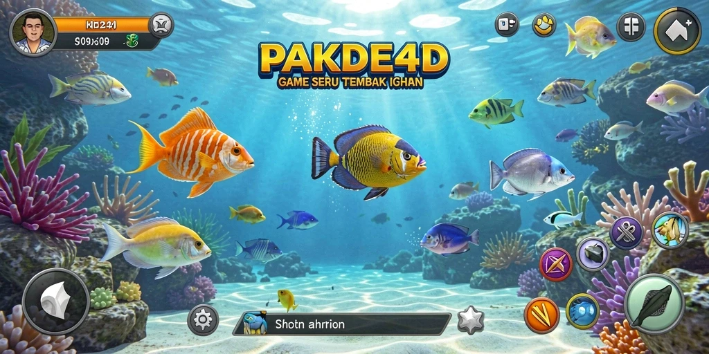 Screenshot utama menampilkan gameplay seru Tembak Ikan.