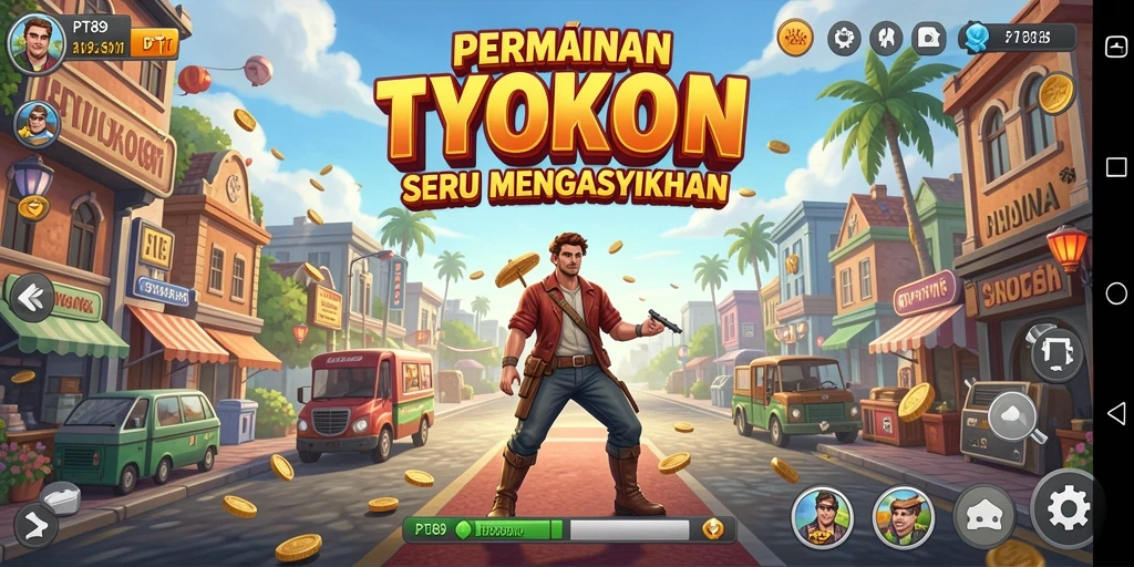 Tampilan menarik dari gameplay Tycoon di PT89 yang penuh strategi.